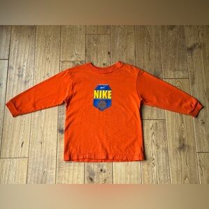 Nike Vintage Long Sleeve Basketball Graphic Shirt size Small 4/5